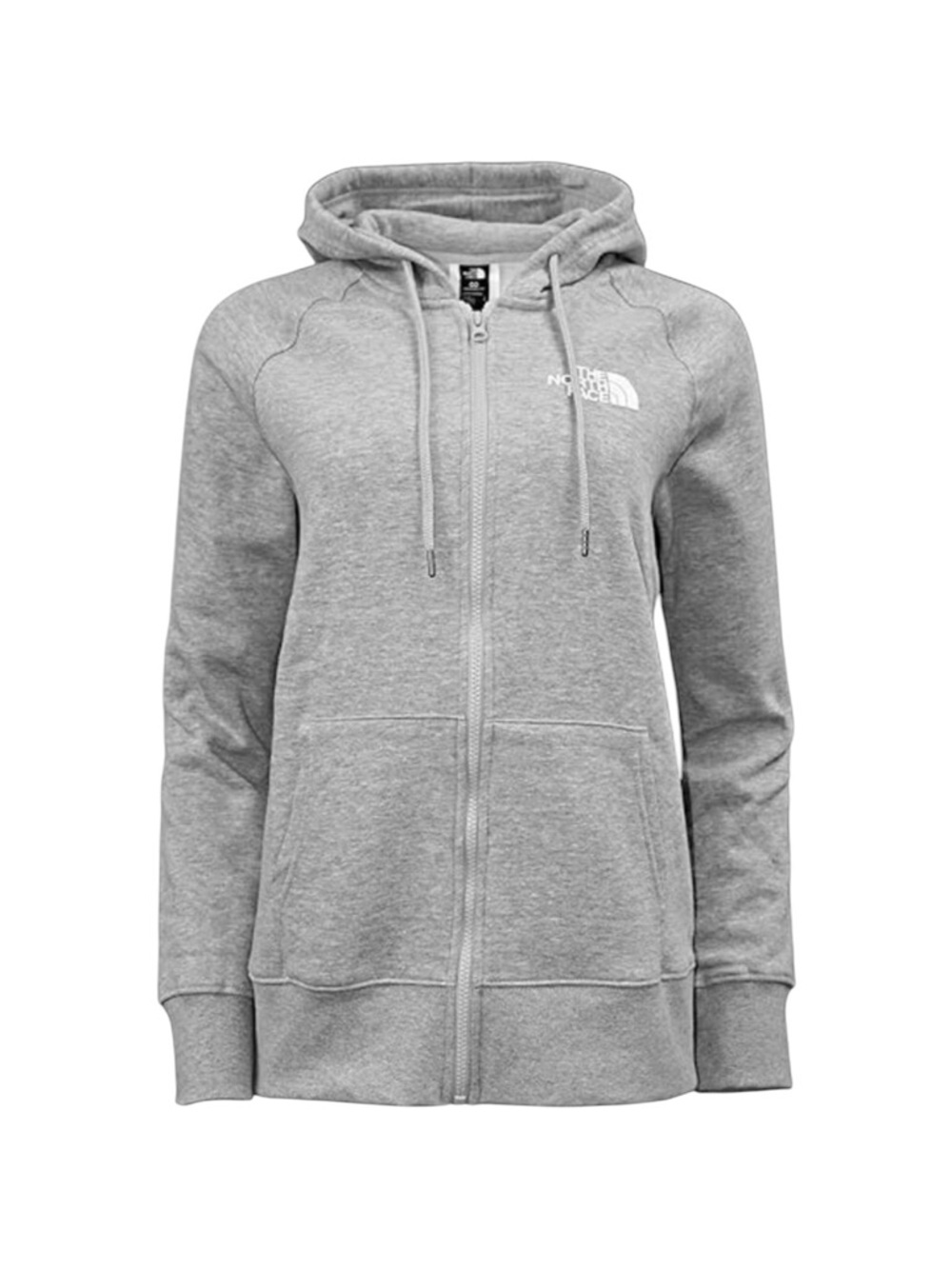 The North Face Full Zip Hoodie Large Gray Light Heather Fleece Zip Up NWT Women